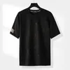 HIP HOP Sports T Shirt Streetwear Mens Tshirts Casual Summer Short Sleeves Black Khaki Tshirt Tees Oversize 7XL 8XL 9XL 240313