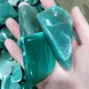 Dekorativa figurer Naturliga Aventurine Green Jade Polished Gravels Aquarium Accessories Gardening Decoration Rocks till salu Crystal