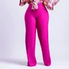 Pantalons Femmes Femmes Élégant Taille Haute Retour Zipper Up Élastique Slim Chic Mode Mode Bas Pantalon Africain Été Printemps Mode