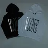 VLONE Hoodie New Cotton Lycra Fabric Men's And Women's Reflective luminous Long Sleeved Casual Classic Fashion Trend Men's Hoodie US SIZE S-XL 6858