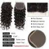 Wigs Tissage Bundles peruviano Water Wave con chiusura Curly 3 Bundle con chiusura Lunga e ondulata Bundle di capelli umani con chiusura