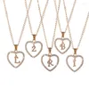Hänge halsband 26 bokstäver halsband zirkon kärlekskedja choker för flickor charms smycken gåvor modeparty utsökta deakorationer