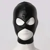 Унисекс, женская и мужская косплей-маска для лица, латексные блестящие головные уборы с открытыми глазами и ртом, полнолицевая маска, головной убор с капюшоном для костюма ночного клуба 240320