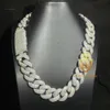 Fashion Jewelry 25Mm Link Hip Hop Chain Sterling Sier Moissanite Diamond Cuban Link Necklace