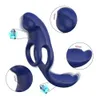 Vibrating Cock Ring Sex Toys Penis Ring Couple Vibrator Clitoris Perineum Stimulator with 9 Vibration Modes Adult Sex Toys Games Massager for Men Erection Training