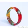Bangle 1pc Natural Color Jade Bracelet Charm Jewellery Fashion Accessories Hand-Carved Gifts For Women Men 56-66mm