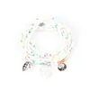 Bracelets de charme Mode Bracelet de perles de verre multicouche Pendentif feuille de bohème