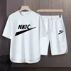 Men's Summer Short Sleeve And Shorts Two Piece Sets Sports Casual Tracksuit Men Comfortable Cool Shorts Oversized Set