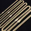 5mm 6mm 8mm 10mm 12mm bredd Moissanite Cuban Link Chain Halsband Sier 10K 14K Gold Hip Hop smycken redo att skicka