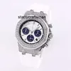 女性のための自動監視37mmムーブメントレディースダイヤモンドベゼルファッション防水リストバンド男性腕時計