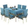 Pano de mesa grosso toalhas de mesa capa de cadeira baixo luxo almofada de alta qualidade múltiplas opções casamento decoração para casa conforto