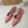 Magasin pas cher 90% de réduction en gros automne nouvelles chaussures pour femmes talons hauts chat beau cadeau pointu Za2024 brodé rose Le Denim bloc de couleur de haute qualité