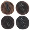 Chignon 2 pièces d'extensions de cheveux chignon spatial perruques cheveux bouclés en désordre beignets chignons synthétiques accessoires de cheveux pour femmes et filles