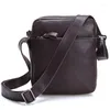 Tas Retro Heren Echt Leer Zakelijk Vrije tijd Crossbody Messenger Bags Olie Wax Koeienhuid Schouder Mannelijke iPad Packs