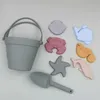 Areia jogar água diversão verão praia brinquedos para crianças macio silicone sandbox conjunto de jogo de praia brinquedo enviar crianças praia jogar areia água jogar ferramentas nadar jogo 240321