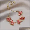 Dangle Kroonluchter Oorbellen Korea Mode-sieraden Luxe Oranje Hanger Elegante Dames Avondfeest Accessoires Drop Delivery Otpnw