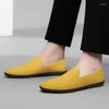 Chaussures décontractées tendance personnalité Lofer homme en cuir véritable léger hommes de haute qualité conduite mode Club