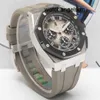 Designer AP Relógio de Pulso Mens Royal Oak Offshore Automático Mecânico Precisão Material de Aço 43mm Diâmetros Deserto Amarelo Data Exibição Tempo Relógio Casual 26420