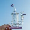 2021 Unique Klein Bong Small Hookahs Heady Glass Recycler Bongs Water Pipes Showerhead Perc Oil Dab Rigs Bubbler Pipes With Bowl XL-2071 LL