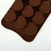 ベーキング型ハート型のチョコレート型シリコンフードグレードノンスティックケーキデザインキャンディーカビシリコン3DキッチンガジェットDIY