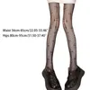 Chaussettes gothiques foncées en résille pour femmes, collants transparents à motifs Jacquard croisés, Harajuku, bas en maille