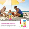 Giochi con la sabbia Divertimento in acqua Set di giocattoli con ruota idraulica Set di giocattoli in plastica per bambini Sandbox da spiaggia Giocattoli da spiaggia all'aperto Clessidra con sabbia Imbuto per setacciare l'acqua Tavolo con sabbia per spiaggia estiva 240321