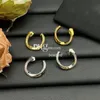 Boucles d'oreilles breloques en strass doré, clous brillants de luxe, bijoux pour femmes avec boîte-cadeau