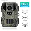 Hunting Trail Cameras Outdoor infrared low light arc camera 4k 48MP mini trail game night vision waterproof hunting camera wild photo trap camera Q240321