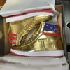 Mit Box T Trump Basketball Casual Schuhe die Never Surrender High-Tops Designer 1 Ts Running Gold Custom Men Outdoor Sneakers Komfort Sport trendiger Schnüre-up Outdoor