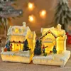 Decoração de festa Natal Casa Ornamento Luminoso Luz Quente Decorativa Sem Aquecimento Presente Em Miniatura
