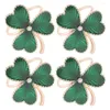 Table Cloth Shamrock Napkin Rings Serviette Decor Elegant Holders Holiday Buckles St Patrick's Decorations Party Plant