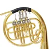 YWPL Single Row Four Key Flat B-Key BB Split French Horn Wind Instrument Band Musikinstrument med fodral