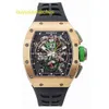 Diamond Sports Wrist Watch RM Owatch da polso Mens Series RM11-01 Rose Gold Side Titanium Mancini Mechanic Mechanical 50x42,7 mm Mens
