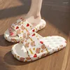 Hausschuhe Herren Graffiti Soft Sole Platform EVA Indoor Open Toe Flip Flops Beach Slides Flache Sandalen Druck Cartoon