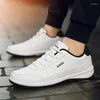 Walking Shoes Taobo Big Size 48 47 Mens Casual Pu Leater Summer Business Youth Sport Sneakers Soft Comfort Work Loafers