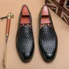 Chaussures décontractées mocassins pour hommes marron respirant Slip-On de mode Zapato Para Hombre