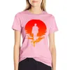 Polos pour femmes J Wick and Dog Sunset T-shirt Femme Tops Haut d'été Chemises d'entraînement surdimensionnées pour femmes