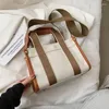 Umhängetaschen hochwertige große Kapazität Frauen 2024 Trendy Mode Canvas Messenger-Tasche Einfache Handtasche