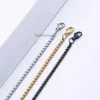 Łańcuch ze stali nierdzewnej kwadratowy łańcuch perłowy męski Dzielnicy modny Hip-hop tytanowe stalowe akcesoria biżuterii i blokowanie pętli