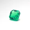 Losse diamanten Lab Grown Emerald Asscher Cut 6x6mm Colombiaanse hydrothermische smaragden steen