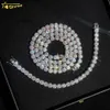 Designer Sieraden Hot Selling Schip Wereldwijd 2mm 3mm 4mm Fabriek Groothandel Solid S925 Vergulde Hip Hop Ketting VVS D Kleur Moissanite Diamond Tennis Chain