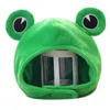 Blankets Novelty Funny For FROG Eyes Cute Cartoon Plush Hat Toy Green Full Headgear Cosplay Costume Party Dress Up Po Prop