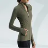 Yoga-Anzug für Damen, Stehkragen, Reißverschluss, Sportjacke, Frühling und Herbst, Slim-Fit-Fitnessjacke