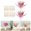 Flores decorativas 20 peças folhas de eucalipto artificial mesa central hastes para casa festa de casamento decoração de escritório