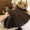 Skirts Pleated For Women PU Leather High-waisted A-line Hip-covering Solid Safety All-match Autumn Ulzzang Sweet Spicy Girls Ins