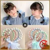Hair Accessories Children's Pearl Ribbon Hairband Korea Princess Mesh Ponytail Plush Bear Headband Bow Tie Headdress