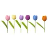 Fleurs décoratives Crochet Tulipe Fleur Floral Terminé Fini À La Main Pour Le Mariage Célébration De La Saint-Valentin Décoration De La Maison Anniversaire
