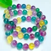 Decorative Figurines High Quality Natural Fluorite Crystal Healing Bead Bracelet For Women Man Special Jewelry Gift