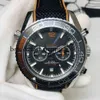 Chronograph Superclone Watch Watches Wrist Luxury Fashion Designer Automatisk mekanisk Five Needle Orange Gray hela automatisk HW033 MENS MONTREDELU