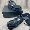 Dames Designer JILS 2024 Nieuwste Romeinse sandalen Volledig leer Fijn lint geweven sandalen Ultralichte dikke zool Mode Veelzijdige rubberen zool Zwarte pantoffels Maat 35-40